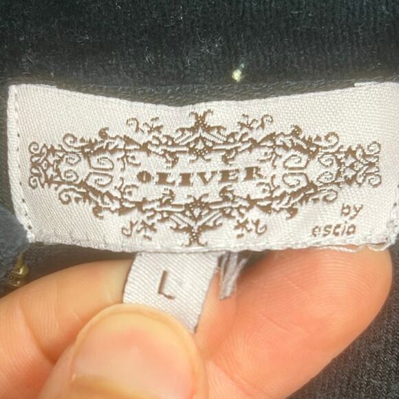 Oliver Escio Black Suede Jacket Floral VTG Fairy Coquette Y2K Rose Comfort Y2K - Picture 4 of 10